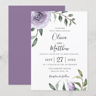 Convite Wisteria Purple Botanical Weditation