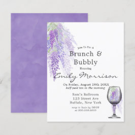 Convite Wisteria Wine Glass Brunch & Bubble Invent