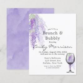 Convite Wisteria Wine Glass Brunch & Bubble Invent
