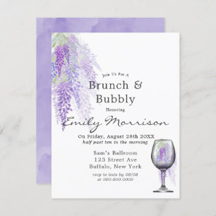 Convite Wisteria Wine Glass Brunch & Bubble Invent