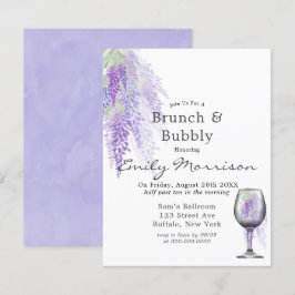 Convite Wisteria Wine Glass Brunch & Bubble Invent