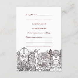 Convite Woden & Fríge Wedding RSVP