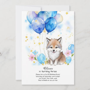 Convite Wolf Birthday