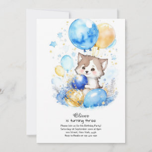 Convite Wolf Birthday