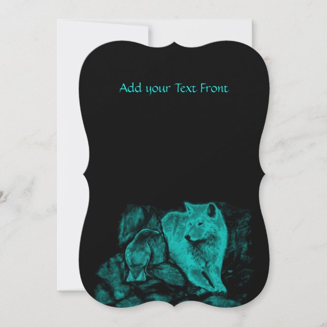 Convite Wolf e Raven na noite (Frente)