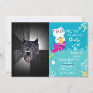 Convite Wolf Meme Insano