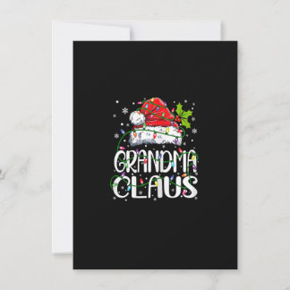 Convite Womens Grandma Claus Shirt Christmas Lights Pajama