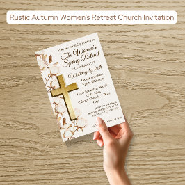 Convite Womens Rustic Autumn Retreat Church Invitation