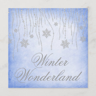 Convite Wonderland Baile de formatura Diamond Snowflakes A