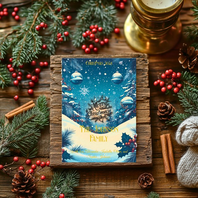 Convite Wonderland de inverno com Ornaments & Family Messa (Criador carregado)