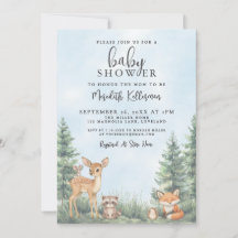 Woodland Animals Adventure Baby Shower