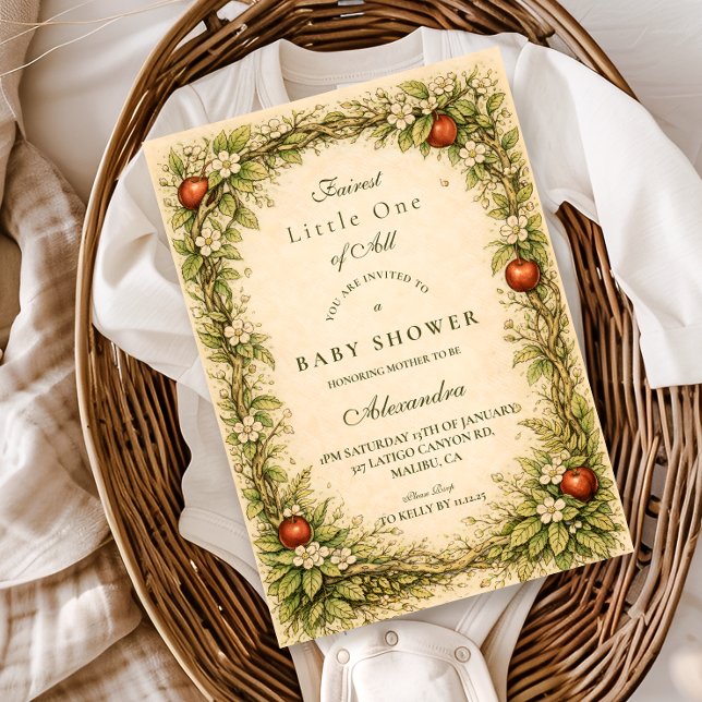 Convite Woodland Apple Storyboo Baby Shower (Criador carregado)