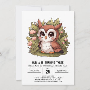 Convite Woodland Boho Digital Owday