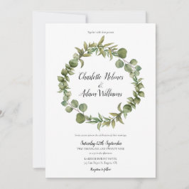 Convite Woodland Eucalyptus Greenery Casamento