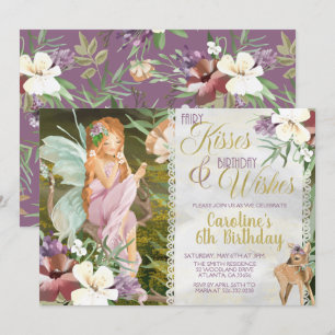 Convite Woodland Fairy Fairy Invation Watercolor