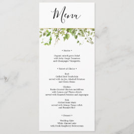 Convite Woodland Greenery Weding Menu ou Chá de panela