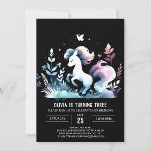 Convite Woodland Horse Birthday