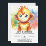 Convite Woodland Kids Monkey Birthday<br><div class="desc">Celebrar no coração da natureza com o convite de Aniversário do Macaco Woodland Kids. Com macacos bonitos e elementos de floresta,  esta modelo editável permite personalizar os detalhes para qualquer idade. Descarregue e impressão instantaneamente em casa ou envie-o digitalmente para um convite encantador e exclusivo.</div>