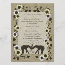 Convite Woodland Love Sunflower Wedding