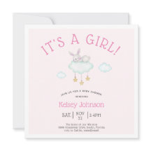 Woodland Pink É um Chá de fraldas de Coelhinho