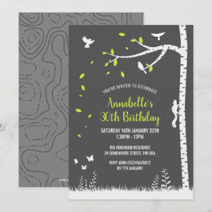 Convite Woodland Silhouette Scenery