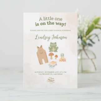 Convite Woodland Theme Baby Shower