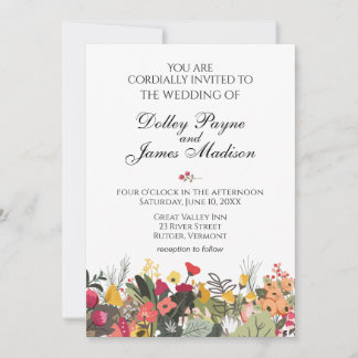 Convite Woodland Wildflower Rustic Weditation