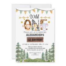 Woodland Wonder Jungle Safari primeiro aniversario