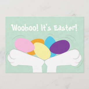 Convite Woohoo!É Páscoa!Convite Para Caça De Ovos De P