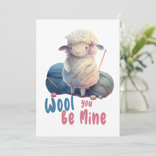 Convite WOOL você é meu, fofo e engraçado