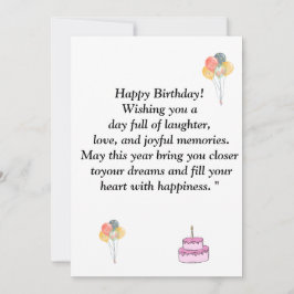 Convite Words of congratulations for the happy birthday o