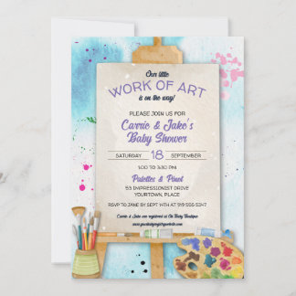 Convite Work of Art Baby Shower Invitation