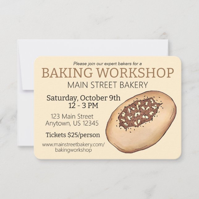 Convite Workshop sobre padaria judaica de produção de legu (Frente)