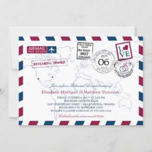 Convite World Traveler Airmail   Janto de ensaio