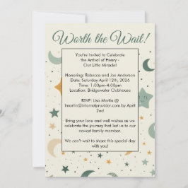Convite Worth The Wait Adoption Baby Shower Invitation