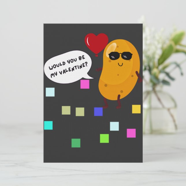 Convite Would You Be My Valentine? (Em pé/Frente)