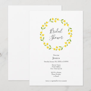 Convite Wreath Floral Amarelo