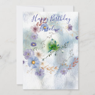 Convite Wreath Floral e whimsy aniversários
