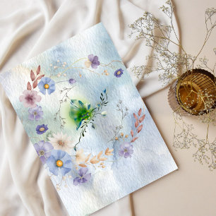 Convite Wreath Floral e whimsy aniversários