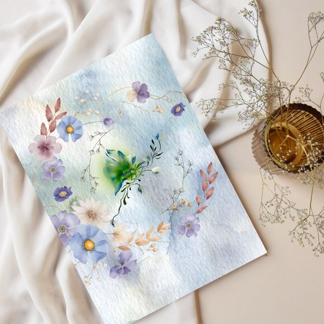 Convite Wreath Floral e whimsy aniversários (Criador carregado)