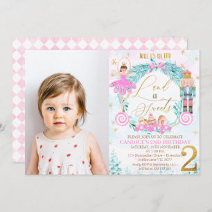 Convite Wreath Nutcracker Land of Sweets segundo aniversár