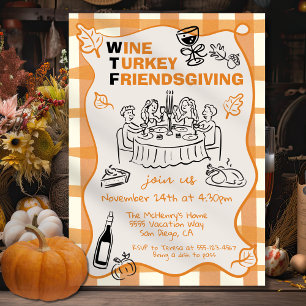 Convite WTF Wine Turkey - Ação de Graças