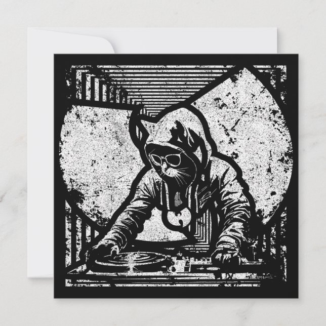 Convite Wutang Cat DJ Style (Frente)