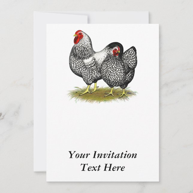 Convite Wyandotte: Par de Prata (Frente)