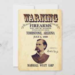 Convite Wyatt Earp Marshall