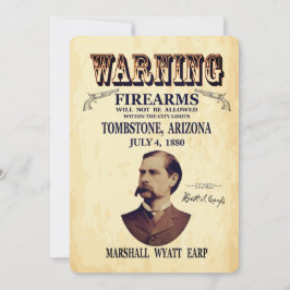 Convite Wyatt Earp Marshall