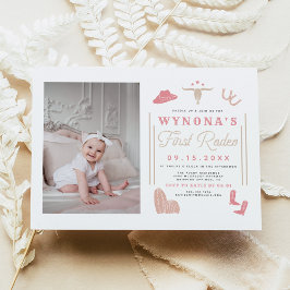 Convite WYNONA Blush Pink 1 rua Rodeio Aniversário