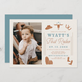 Convite WYNONA Queimou Laranja Blue Cowboy 1rua Rodeio Ani