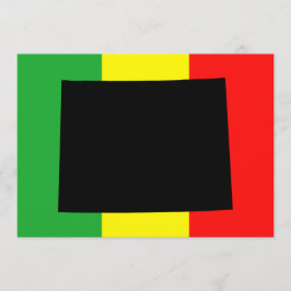 Convite Wyoming com Cores Rasta