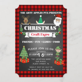 Convite Xadrez de evento de arrecadação de fundos da feira